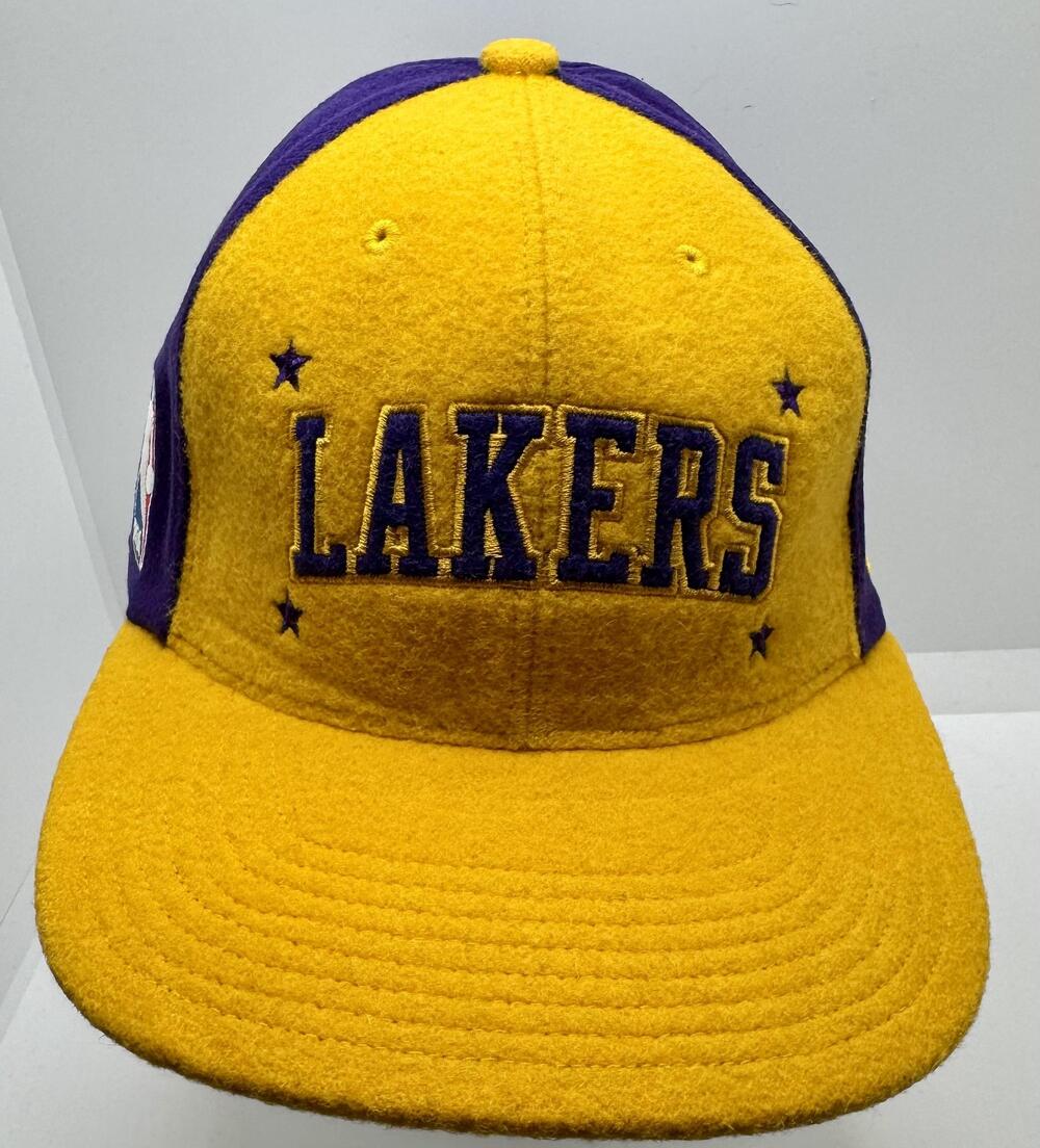 Los Angeles Lakers Hat Cap Fitted Mens Small NBA Basketball Rewind Nike